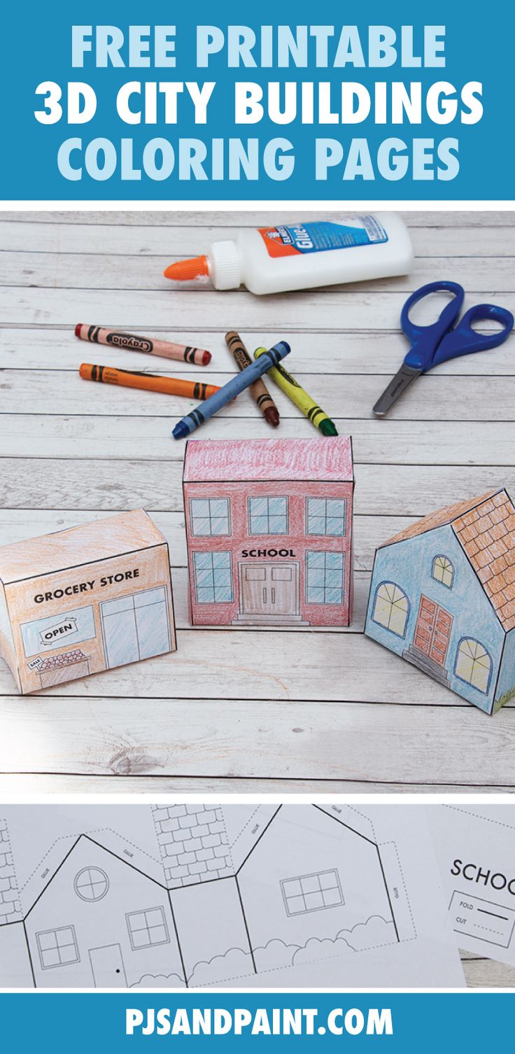 free printable 3d city buildings 3d Paper City Templates, City Classroom Theme, 3d Town Project, Preschool Architecture Design Building, Community Buildings Free Printable, Paper City Printable Template, 3d City Project, Build A Town Free Printable, If I Built A House Activities For Kids