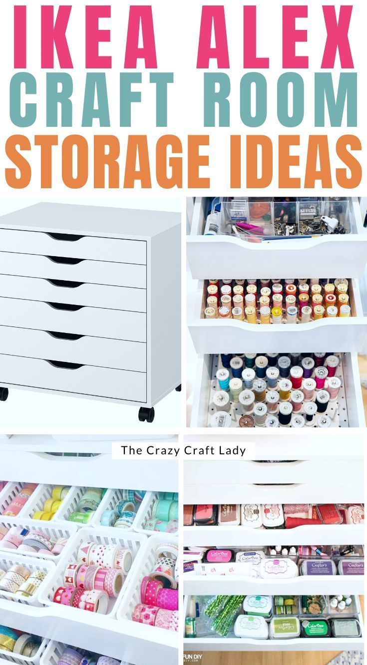 the ikea alex craft room storage ideas are great for small spaces, and they're