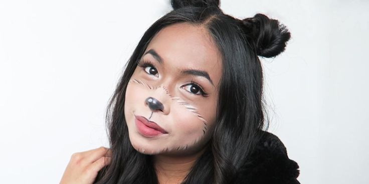 This Teddy Bear Makeup Look Is The Perfect Last-Minute Costume Idea- Cosmopolitan.com Bear Nose Makeup, Bear Makeup Look, Teddy Bear Makeup, Teddy Bear Costume, Bear Makeup, Funny Couple Costumes, Nose Makeup, Creepy Halloween Makeup, Cute Halloween Makeup