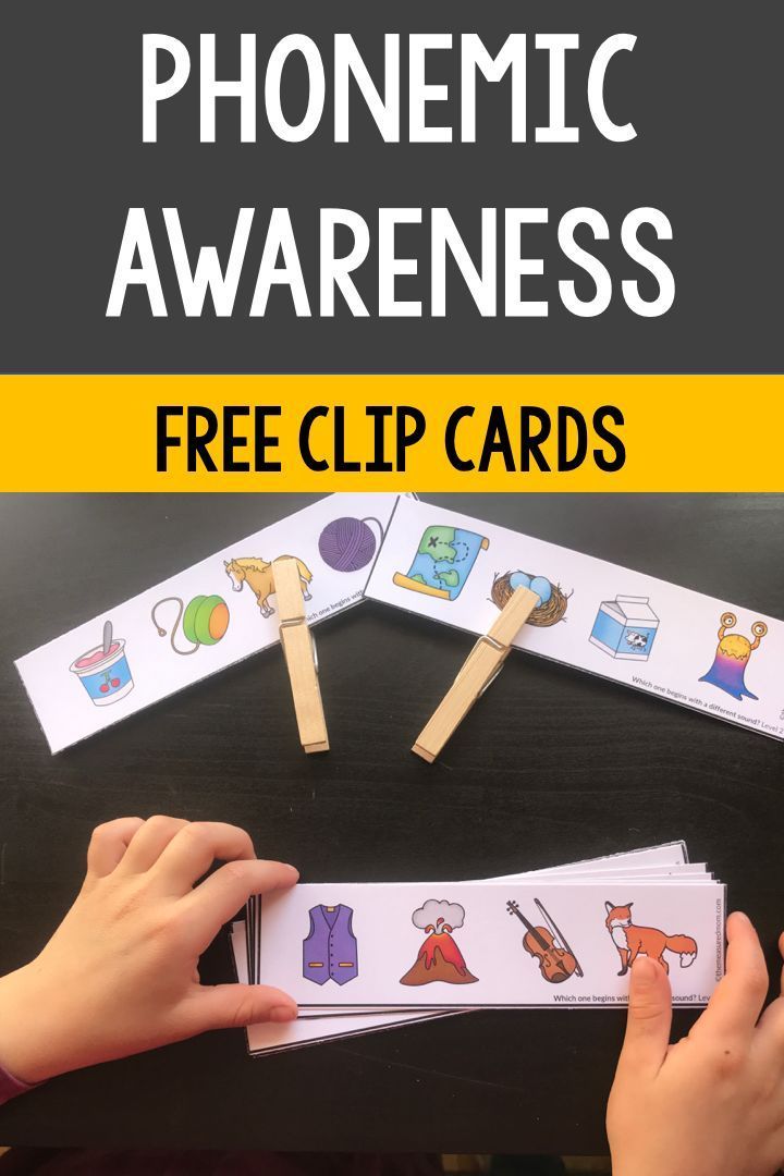 the phonemic awareness clip cards are shown with hands on them and one hand holding up two