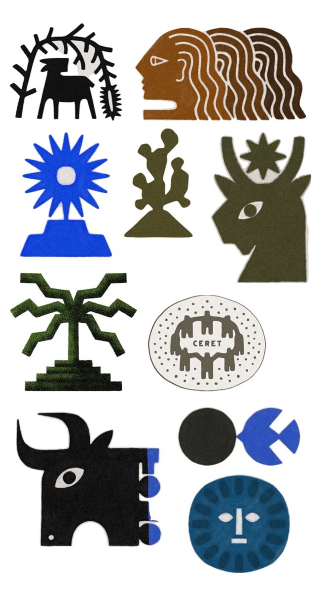 several different shapes and sizes of paper cut outs