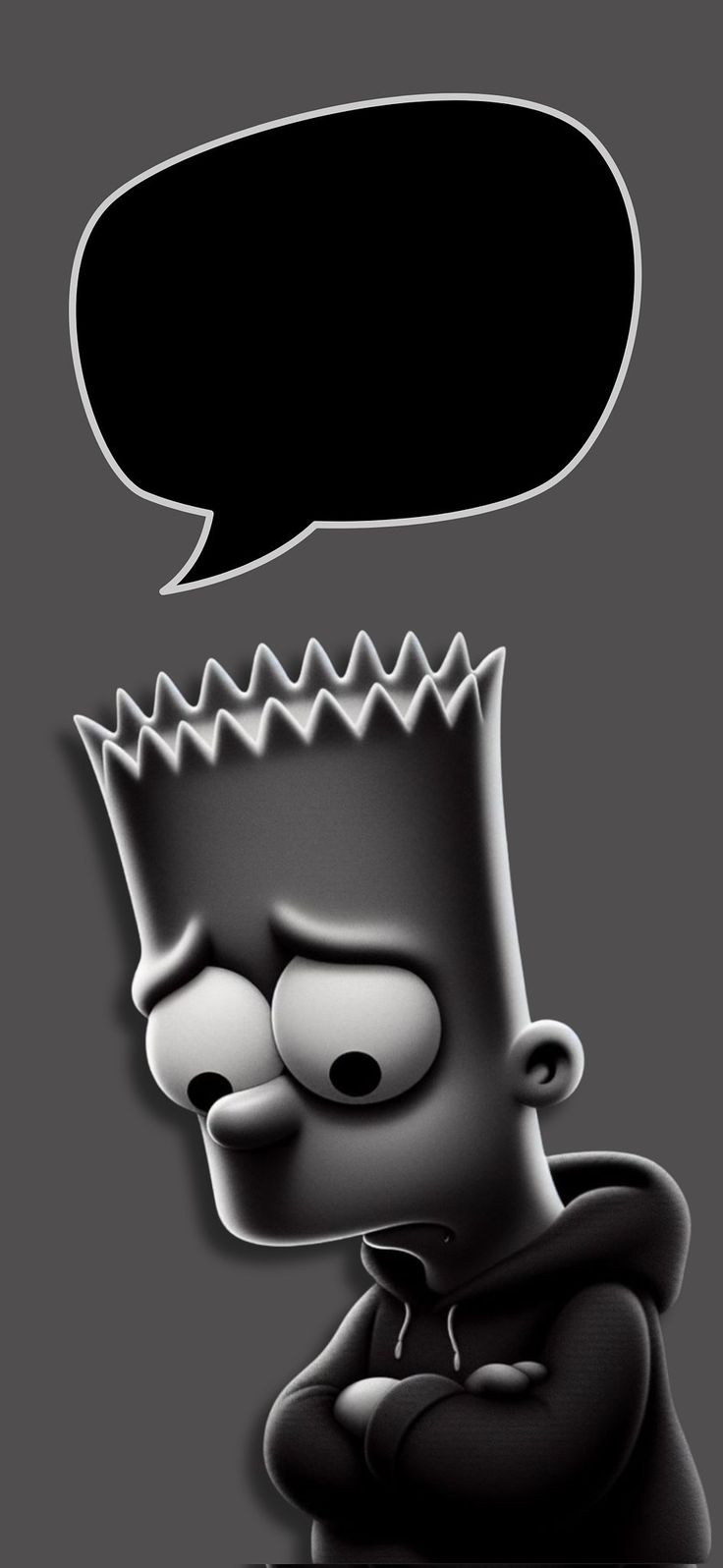 a cartoon character with a speech bubble above his head