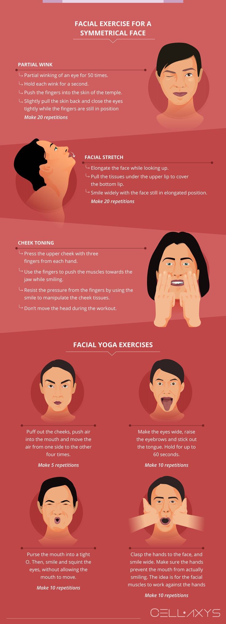 Facial Exercise for a Symmetrical Face How To Make My Face More Symmetrical, How To Fix Face Asymmetry, Face Massage For Asymmetry, Lips Exercise Smaller, How To Get A More Symmetrical Face, How To Make Face More Symmetrical, Lip Exercises For Smaller Lips, Face Muscle Exercises, Smaller Face Exercise