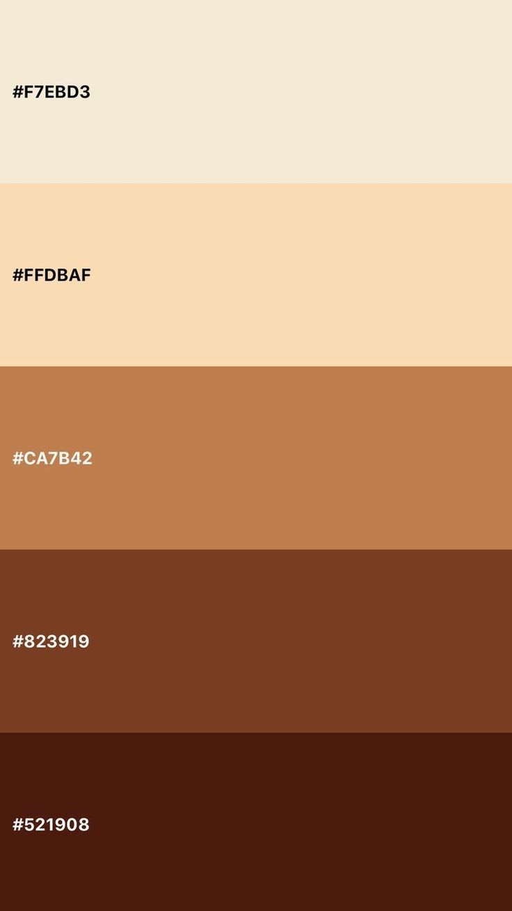 the color palette is brown, beige, and white with different shades to choose from