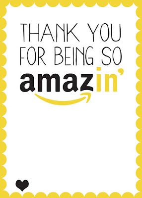 an amazon gift card with the words, thank you for being so amaz in