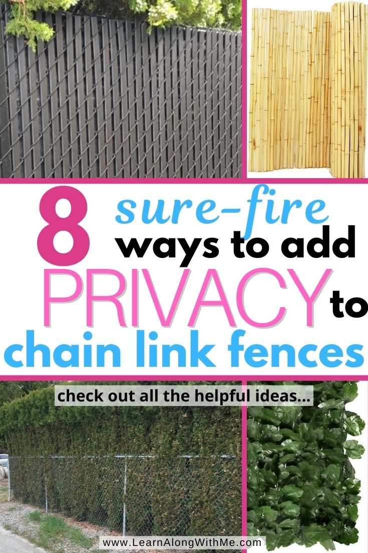 8 sure - fire ways to add privacy to chain link fences that are easy and cheap