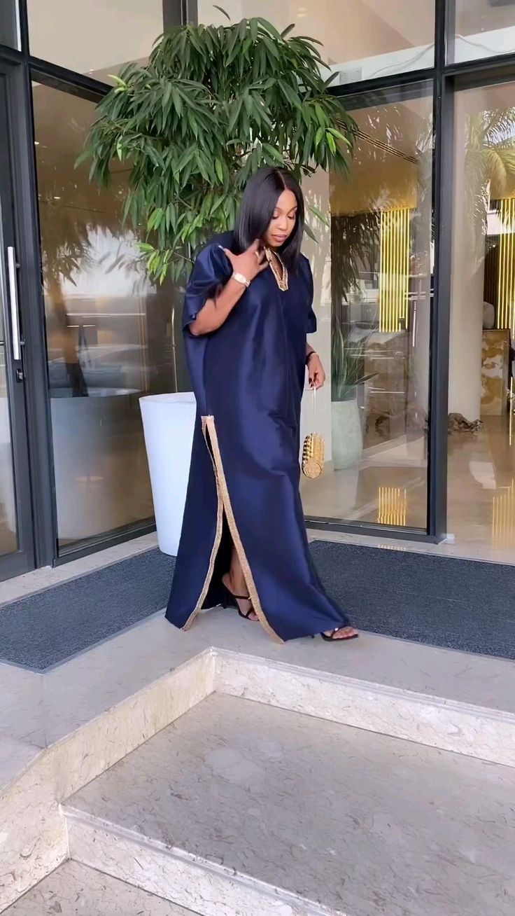 Latest Kaftan Designs, Ankara Bubu Gown Styles, Latest Bubu Gown Style, Dope Fashion Outfits, Boubou Styles For Women, Bubu Gown Styles, Fancy Short Dresses, Nigerian Lace Styles, Kaftan Designs