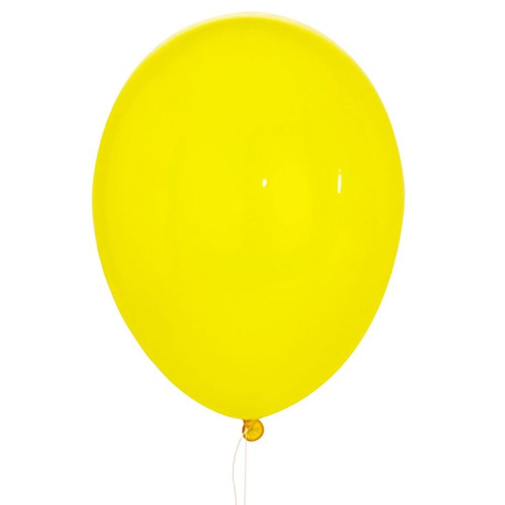 a large yellow balloon floating in the air