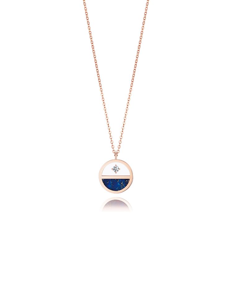 Editor's NoteSTONEHENgE Jewelry presents a classic and elegant brand image under the slogan of ‘Beautiful Moments’.- Divided circle pendant- Luxurious cubic setting- Natural lapis lazuli point- 14k rose gold used- Feminine and classic mood Measurements (in.)- Length: 17.72 in.- Size: 0.43 in. * 0.43 in.Composition & Care- 14K Rose Gold, Cubic Zirconia, Lapis Lazuli, Sapphire Glass- Avoid direct heat and moisture- Keep it in a sealed bagDesigner- by STONEHENgE Classic Mood, Elegant Branding, Brand Image, Stonehenge, Accessories Jewelry Necklace, Circle Pendant, Beautiful Moments, Women Accessories Jewelry, Lapis Lazuli