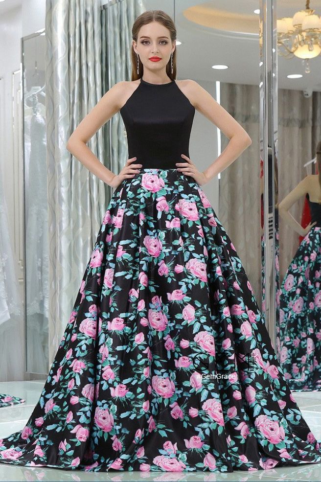 Only $168.99, Prom Dresses Unique Long Satin Black Printed Floral Prom Gowns With Halter Neck #B013 at #GemGrace. View more special Special Occasion Dresses,Prom Dresses,Evening Dresses now? GemGrace is a solution for those who want to buy delicate gowns with affordable prices, a solution for those who have unique ideas about their gowns. Find out more>> Prom Dress Elegant, Ombre Prom Dresses, Halter Prom Dresses, Prom Dresses Elegant, Floral Prom Dresses, Elegant Prom, Prom Dresses With Pockets, Floor Length Prom Dresses, Prom Dresses Sleeveless