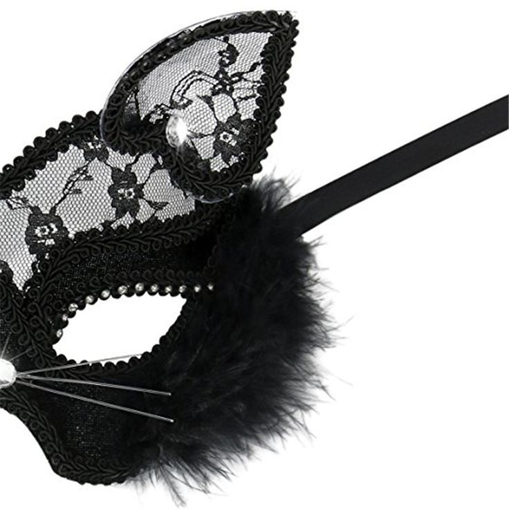 This sexy lace kitty eye mask will bring out the sexy beast in you! with its cute yet fierce whiskers, nothing will make you look more luxurious! Novelty Black Party Masks, Halloween Masquerade Mask With Cat Design, Fitted Cat Ears Costume Accessories For Party, Halloween Cat Design Eye Mask, Halloween Cat Design Mask For Costume Party, Novelty Eye Mask Costume Accessory For Party, Halloween Masquerade Mask With Cat Ears, Novelty Party Eye Mask Costume Accessory, Novelty Party Costume Eye Mask