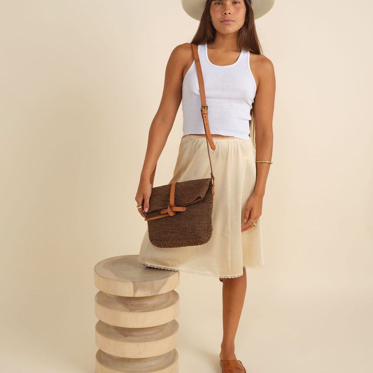 Made by Minga | Women's Woven Crossbody Bag with Adjustable Leather Strap | Natural | Plant-Dyed Natural Fiber Everyday Rectangular Saddle Bag With Leather Trim, Everyday Natural Satchel With Detachable Strap, Rectangular Natural Vegetable-tanned Shoulder Bag, Everyday Beige Saddle Bag With Leather Handles, Beige Saddle Bag With Leather Handles For Everyday Use, Daily Use Beige Saddle Bag With Leather Handles, Natural Crossbody Shoulder Bag For Everyday, Versatile Natural Shoulder Bag For Everyday, Everyday Natural Color Crossbody Satchel