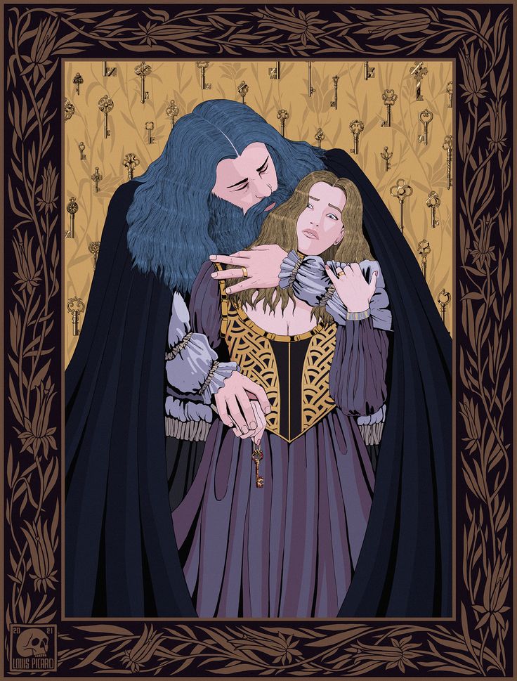 an illustration of two women hugging each other in front of a gold and black background