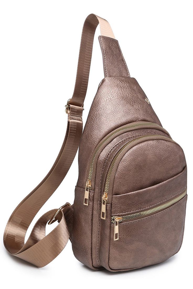 Faux Leather Sling Backpack is our best-selling sling style backpack! It adds style to your outfit and provides enough space for all the things you need with a zip top closure and adjustable shoulder strap. Length: 7" Height: 12.5" Width: 2" Graphic Tee Dress, Cardigan Vest, Jogger Shorts, Petite Jeans, Your Outfit, Tee Dress, Cardigan Jacket, Jean Leggings, Zip Top