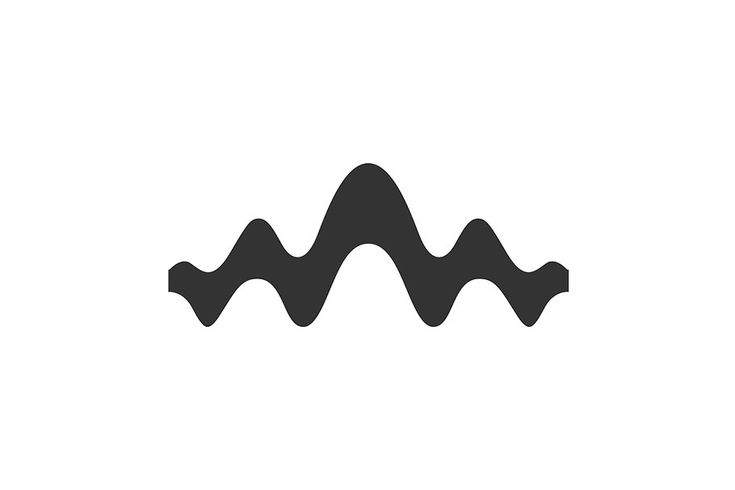 the sound wave icon is shown in black and white