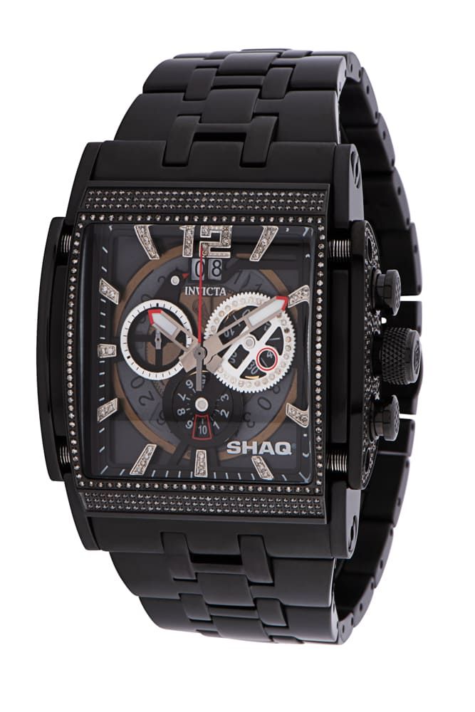 This Invicta watch is the very first one produced in its limited edition series. From the SHAQ collection, it holds an exact Quartz movement, as well as a 3.28 carats of diamonds, and it features a sturdy black case. On its face you can find a , metal dial covered by a durable Flame Fusion Crystal. This style is finished by a reliable black, stainless steel band, and it offers 50 m water resistance.For a limited time, Eyal Lalo is opening up his private vault of exclusive first editions, giving Black Automatic Diamond Watch With Round Dial, Black Diamond Watch With Subdials And Rectangular Dial, Automatic Black Diamond Watch With Round Dial, Black Diamond Watch With Chronograph, Black Diamond Watch With Subdials, Black Automatic Chronograph Watch With Rectangular Dial, Black Chronograph Watch With Subdials And Rectangular Dial, Luxury Black Diamond Watch With Tachymeter, Black Chronograph Watch With Tachymeter And Rectangular Dial