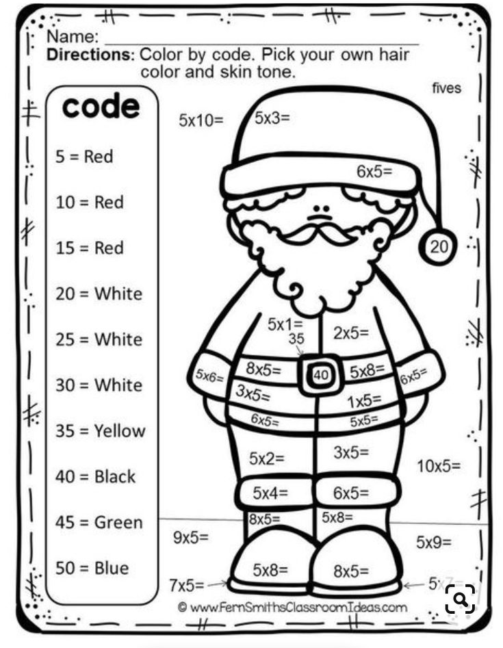 christmas math worksheet for kids to practice numbers and color by number additions