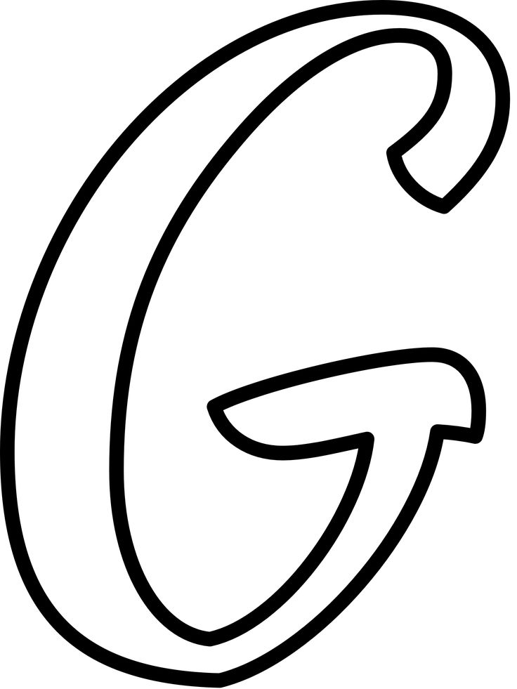 the letter g in black and white