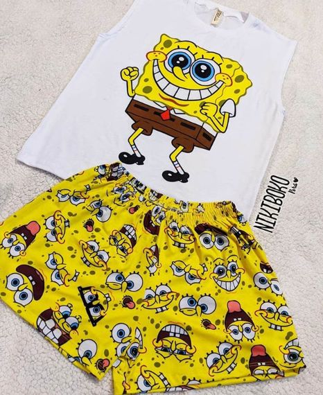 Spongebob Clothes, 90s Apparel, Sleeping Outfits, Spongebob Shirt, Super Nana, Cute Pjs, Cute Sleepwear, Cute Pajama Sets, Square Pants