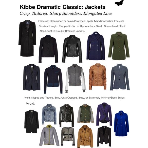 "Kibbe Dramatic Classic: Jackets" by dramaticclassic on Polyvore Dramatic Classic Sunglasses, Soft Classic Jackets, Casual Dramatic Classic, Dramatic Classic Coat, Dramatic Classic Winter Outfit, Dramatic Classic Winter, Dramatic Classic Style Outfits Kibbe, Dramatic Classic Capsule Wardrobe, Dramatic Classic Shoes