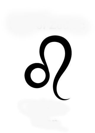 the zodiac sign is shown in black on a white background, and it appears to be an astrological symbol