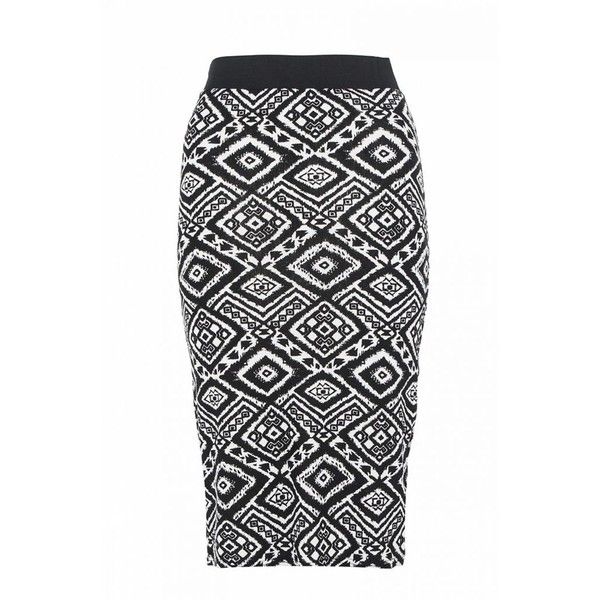 Black And White Aztec Print Midi Skirt found on Polyvore Black And White Aztec, Aztec Fashion, Printed Midi Skirt, Aztec Print, Maxi Skirt, Pencil Skirt, Midi Skirt, Designer Clothes, Shoe Bag