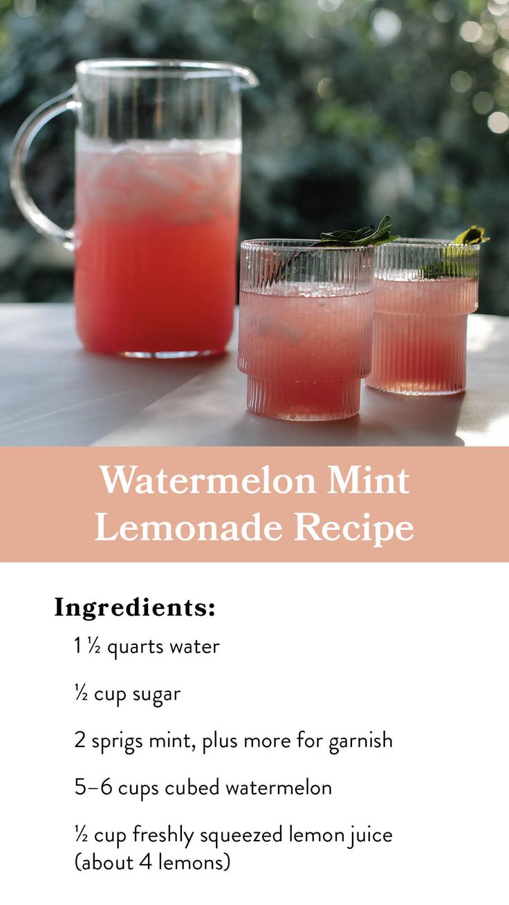 the recipe for lemonade mint tea is displayed on an iphone screen, with instructions to make it