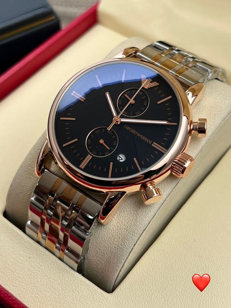 # Emporio Armani🔥🔥 # For Men's # 7AA Premium Collection # Model - # Dial Size - 43mm # Features follows - # all wrkng -metal belt - analog series - Ion plated - Water resistant - *Original model* ❣️ ✨ New model with price update _*Available @ Price ₹ - 2049/-* free shipping!!..⁰⁵sd15 Wedding Gift Hampers, Armani Watches For Men, Emporio Armani Men, Coffee Images, Mens Fashion Watches, Armani Watches, Brunette Woman, Hand Watch, Beautiful Pics