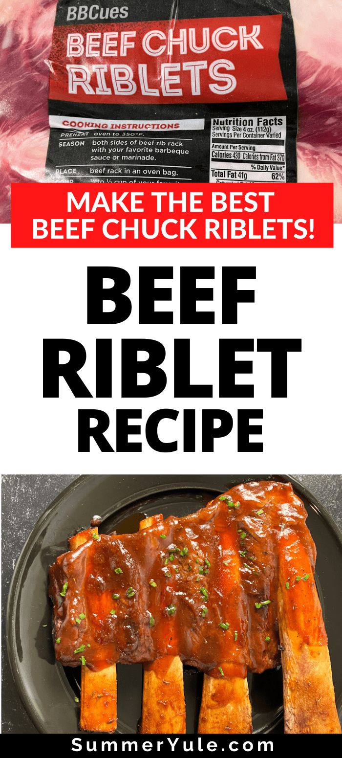 an advertisement for beef ribet recipe on a plate