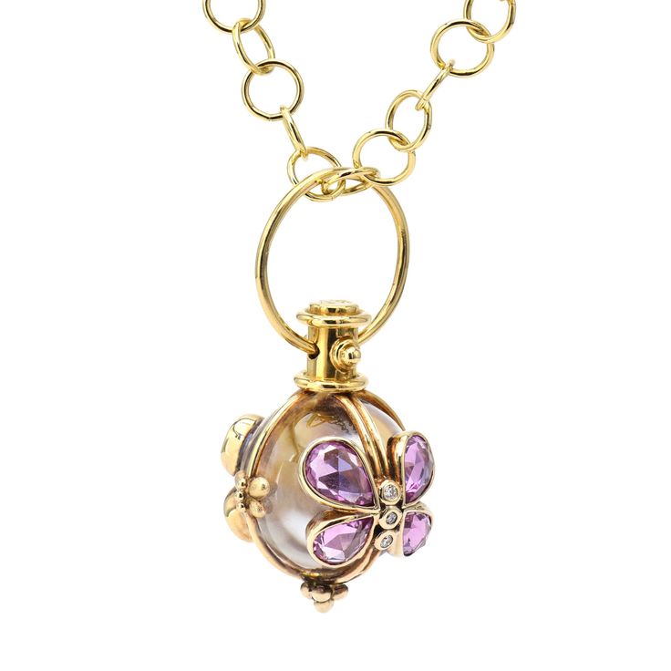 Temple St. Clair Butterfly Amulet Butterfly Motif, Pendent Necklace, Gold Hands, Rose Gold Jewelry, Rock Crystal, Blue And Pink, Jewelry Rings Engagement, Beautiful Butterflies, Alchemy