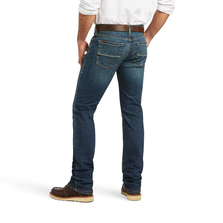 Our slimmest jean, the M8 hugs the hip and thigh for a modern but still authentically Western look. The narrow leg pairs perfectly with chukkas, short boots or sneakers for off-days or nights out. M8 Modern TekStretch Sebastian Slim Leg Jean | Men's M8 Modern TekStretch Sebastian Slim Leg Jeans in Grafton, Size: 34 X 34 by Ariat Fitted Straight Denim Pants, Classic Medium Wash Fitted Pants, Slim Fitted Pants With Five Pockets, Fitted Classic Medium Wash Pants, Classic Fitted Medium Wash Pants, Fitted Straight Jeans In Dark Wash, Fitted Dark Wash Jeans, Fitted Medium Wash Cropped Jeans, Fitted Straight Dark Wash Jeans