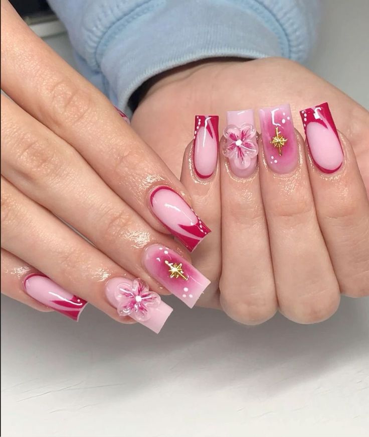 Hawaiian Nails, Romantic Nails, Easy Nails, Nails Now, Summery Nails, Girly Acrylic Nails, Glow Nails, Really Cute Nails, Unique Acrylic Nails