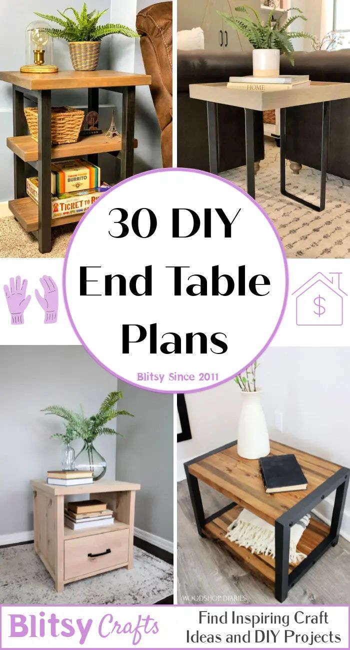 30 diy end table plans that are easy to make and great for the home