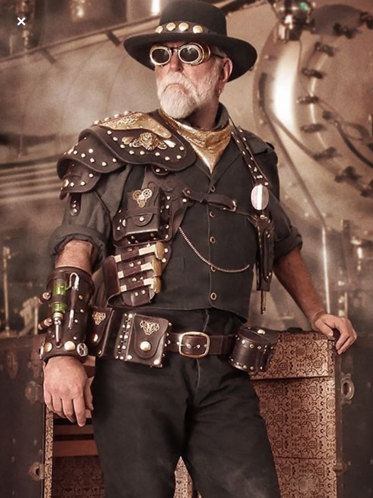 Steampunk Outfits Male, Steampunk Armour, Steampunk Gunslinger, Steampunk Suit, Steampunk Male, Steampunk Clothes, Mens Steampunk, Moda Steampunk, Male Steampunk