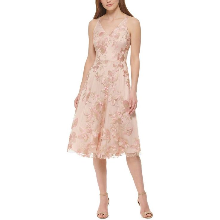 About The Brand: Confident. Bold. Contemporary. Embroidered Mesh Midi Dress In Blush Approximately 47in From Shoulder To Hem Design Details: Spaghetti Strap, Mesh, Floral Details Center Back Zipper 100% Polyester Hand Wash Imported Formal Sleeveless Midi Dress With Floral Embroidery, Knee-length Embroidered Dress For Formal Summer Occasions, Formal Embroidered Knee-length Dress For Summer, Floral Embroidered Midi Dress For Summer Formal, Summer Formal Embroidered Midi Dress, Embroidered Summer Midi Dress For Formal Occasions, Summer Embroidered Midi Dress For Formal Occasions, Feminine Summer Dress With Intricate Embroidery, Spring Formal Midi Embroidered Dress