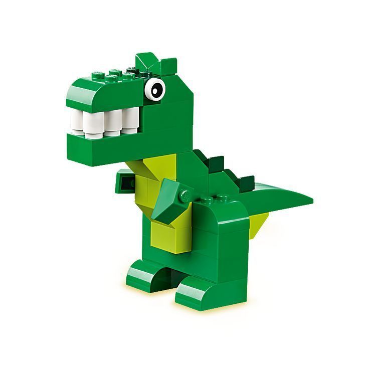 an image of a lego dinosaur with the words classic on it's back side