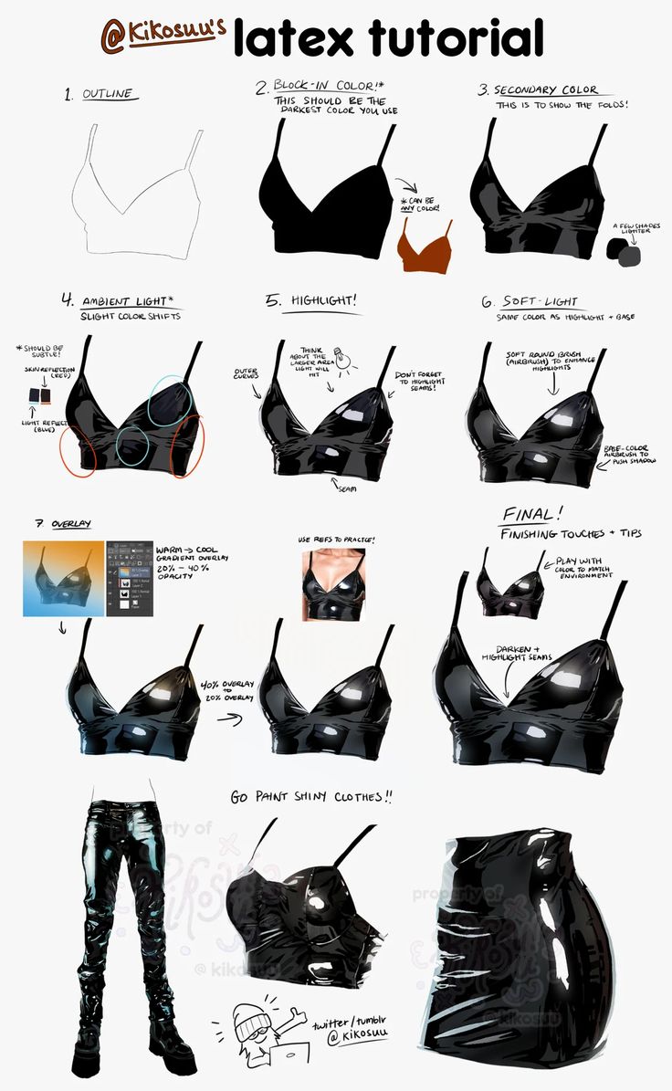 the different types of bras are shown in this graphic style, with instructions to make them