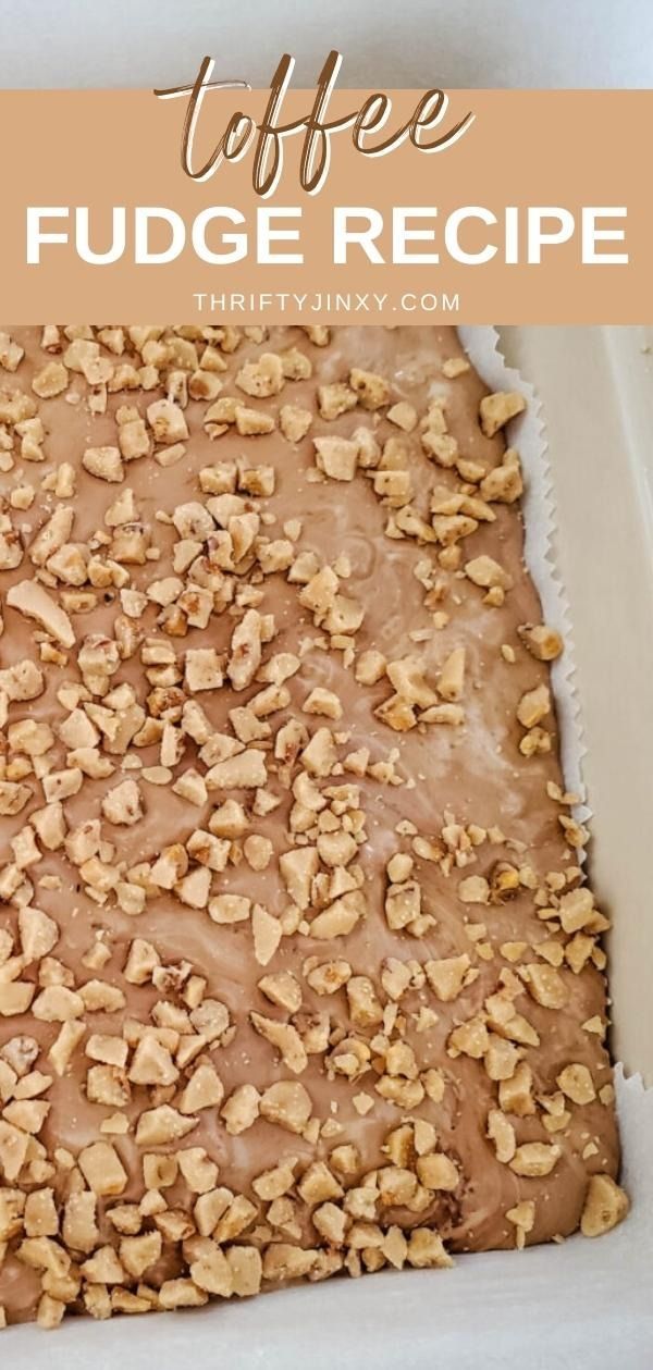 a close up of a cake in a pan with nuts on top and the words coffee fudge recipe above it