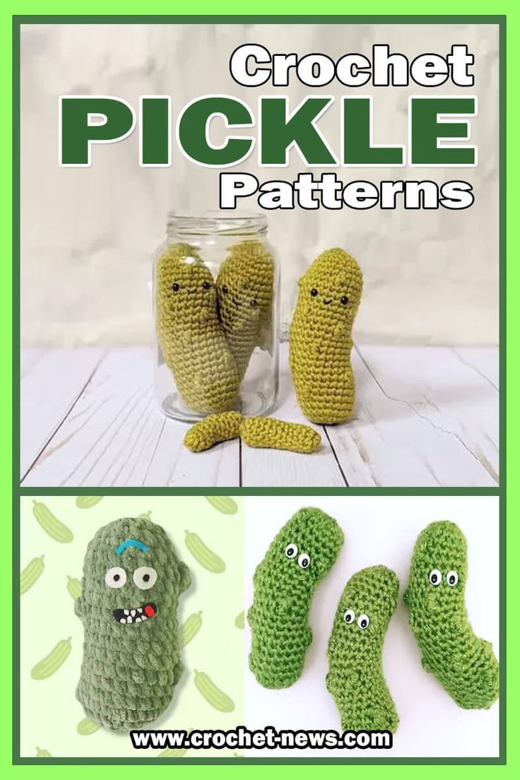 crochet pickle patterns are featured in this book