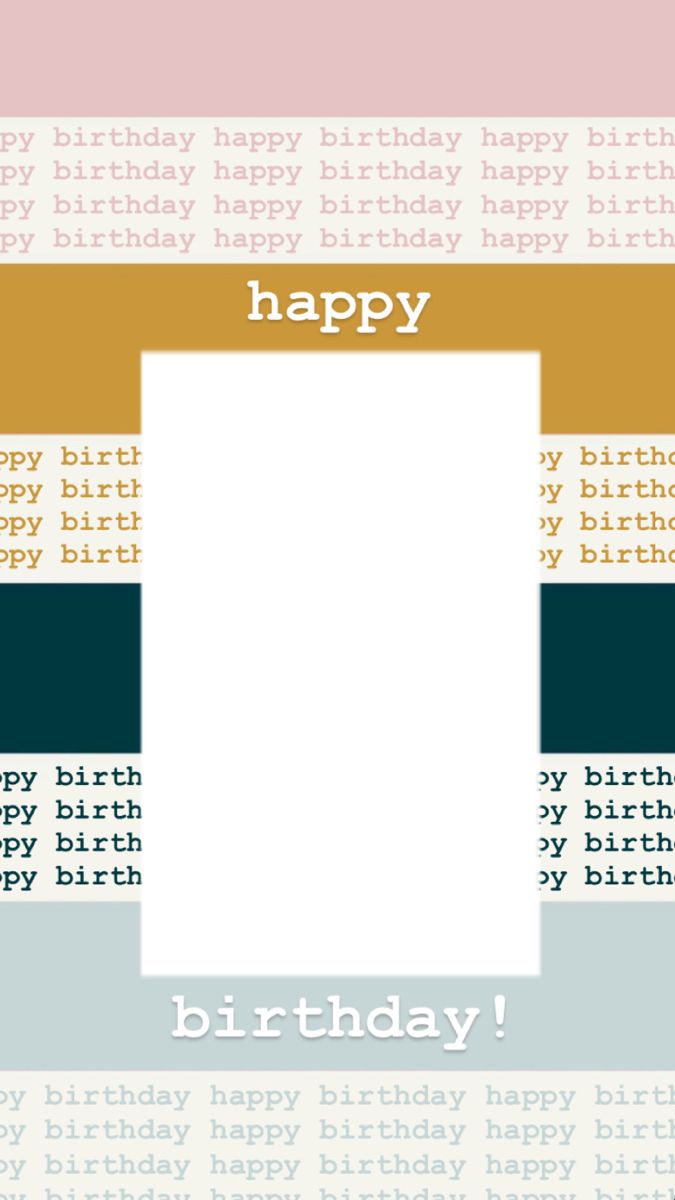 a happy birthday card with the words happy birthday written in different colors and font on it