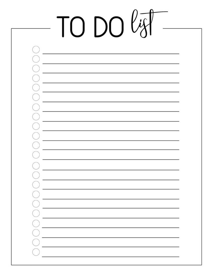 a to do list with the words to do list written in black and white on it