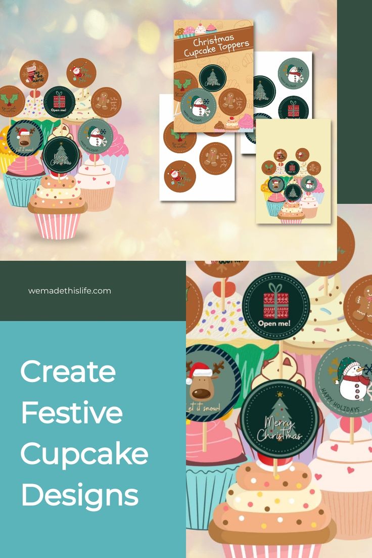 Create festive cupcake designs with Christmas-themed toppers. Christmas Cupcake Toppers, Advent Calendar Activities, Easter Bunny Colouring, Calendar Activities, Printable Advent Calendar, Christmas Savings, Bunny Coloring Pages, Creative Cupcakes, Easter Printables Free