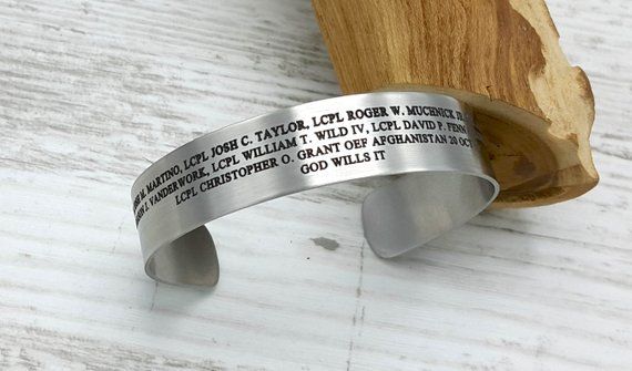 Personalized Military Bracelet, Stainless Steel Cuff Bracelet, Deep Laser Engraved, KIA Bracelet, Custom Military Company Emblems, Army Gift Engraved Metal Cuff Bracelet For Anniversary, Stainless Steel Cuff Bangle For Wedding, Stainless Steel Cuff Bracelet Bangle For Wedding, Stainless Steel Bangle Cuff Bracelet For Weddings, Stainless Steel Cuff Bracelet As Gift, Stainless Steel Cuff Bracelet Gift, Stainless Steel Cuff Bracelet For Wedding, Handmade Metal Cuff Bracelet For Anniversary, Stainless Steel Cuff Bracelets For Gift