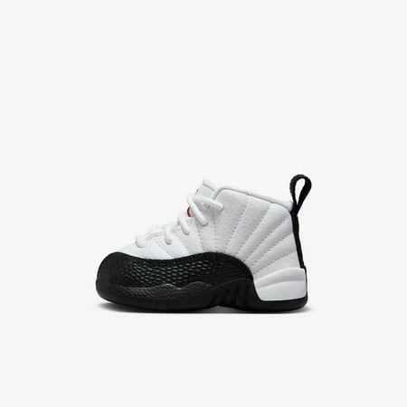 Toddler's Jordan 12 Retro "Taxi Flip" White/Gym Red-Black Size: 5.  Gender: unisex. Baby Shoes Jordans, Baby Jordan Shoes, Jordan 4 Retro Bred, Baby Jordans, White Gym, Air Jordan 12, Air Jordan 12 Retro