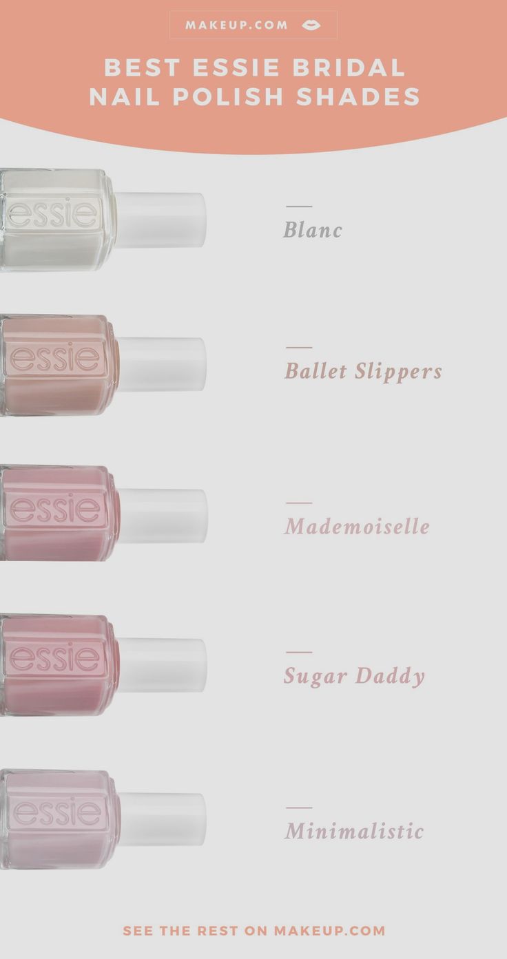 Bridal Nail Polish, Essie Mademoiselle, Essie Nails, Wedding Nail Polish, Wedding Neutral, Cotton Candy Nails, Essie Nail Colors, Bridal Nail, Nail Polish Shades