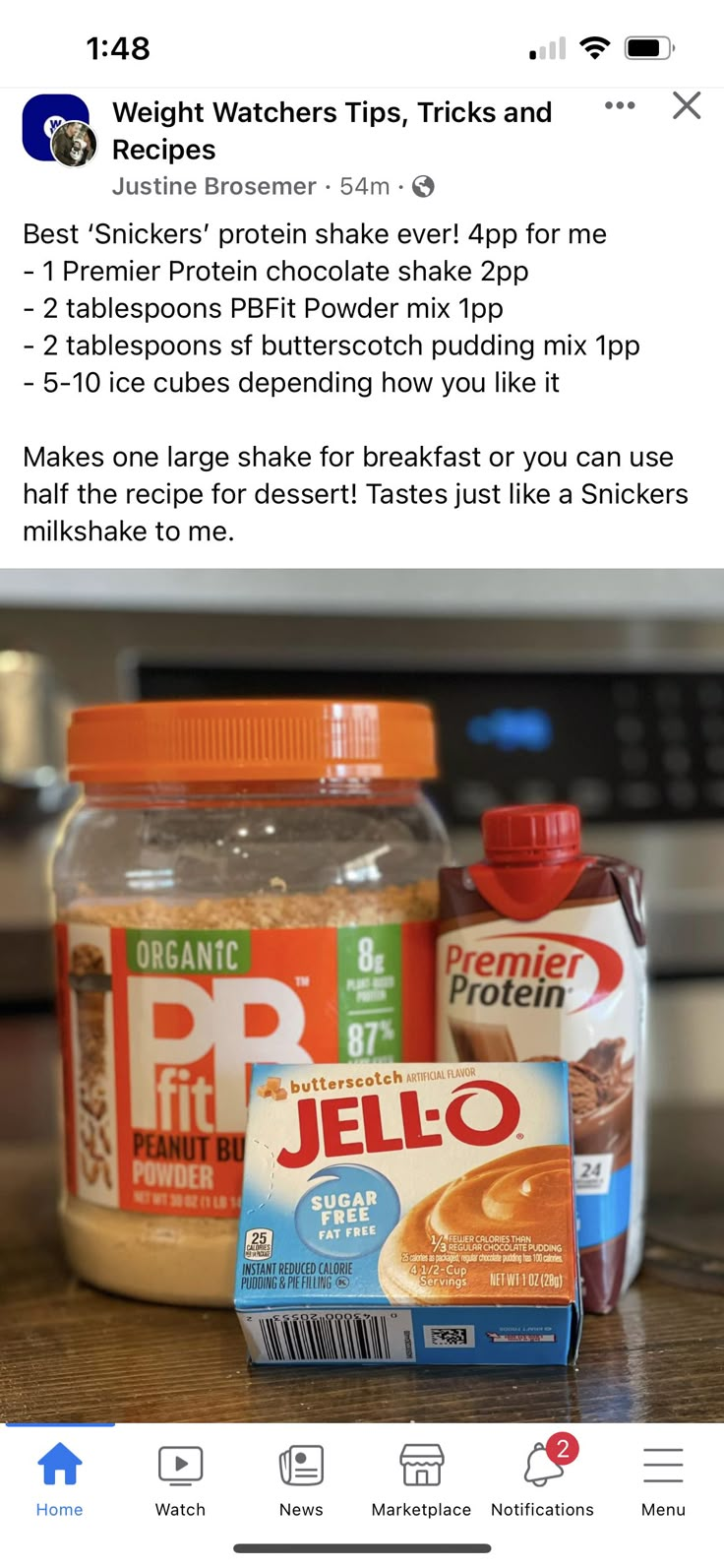 the ingredients for peanut butter and jelly are displayed on an instagramt page, which appears to have been viewed by people