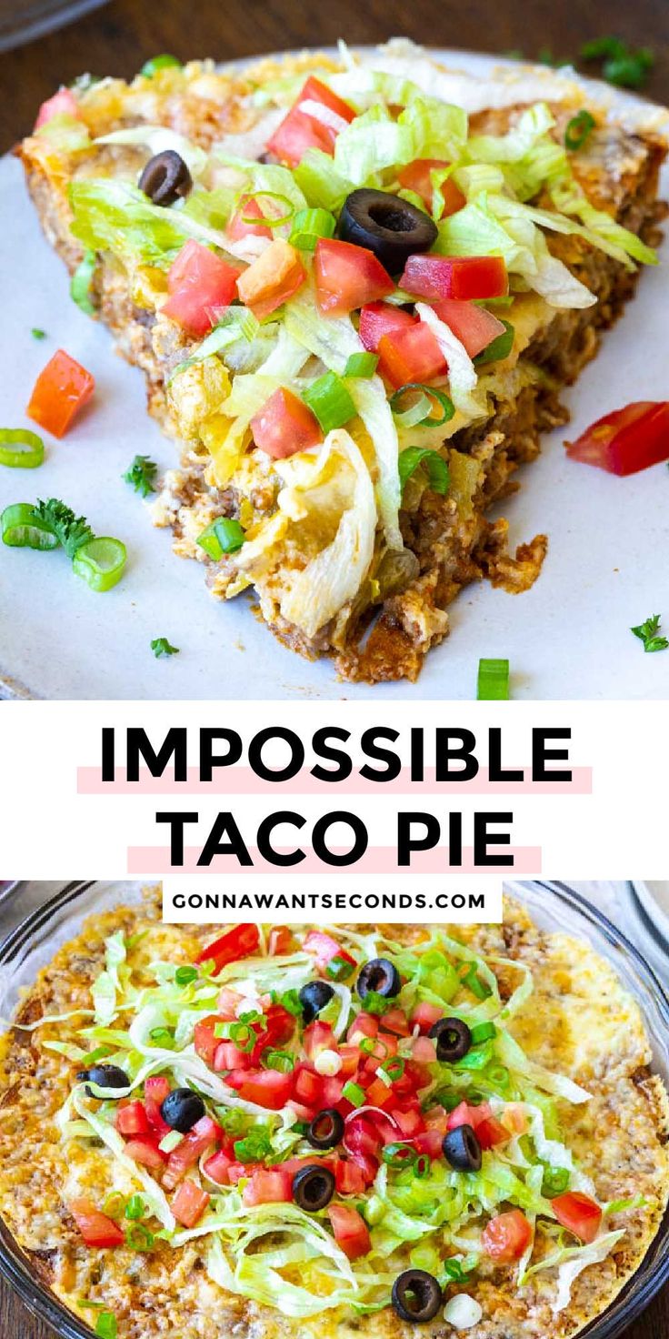 an image of a taco pie with toppings on it