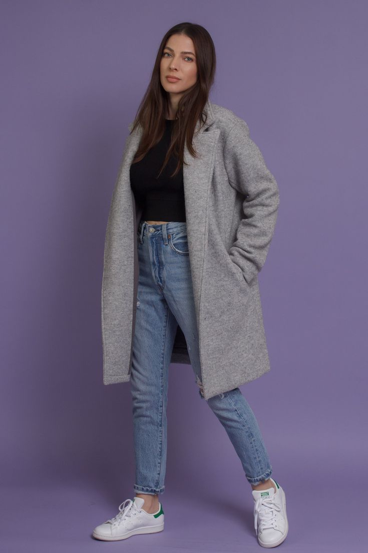 Brand: POL Oversized blazer style wool coat with pockets. ♡ Details Color: Heather Grey Side pockets Fully lined 52% Polyester, 48% Wool | Lining; 100% Cotton Hand wash or dry clean Size & Fit Model info: Height 5'3"| Bust 32"| Waist 25"| Hips 34" Model is wearing a size small Fit: Oversized fit Stretch: No stretch Measurements: S: Bust = 48" | Length = 33.5" M: Bust = 50" | Length = 34.5" L: Bust = 52" | Length = 35.25" Long Wool Coat With Pockets For Fall, Winter Wool Coat With Lapel Collar And Pockets, Fall Blazer With Side Pockets For Workwear, Fall Workwear Blazer With Side Pockets, Fall Office Pea Coat With Pockets, Oversized Gray Sweater Coat For Work, Office Long Pea Coat With Pockets, Casual Gray Wool Coat With Pockets, Long Wool Coat With Pockets For Cold Weather