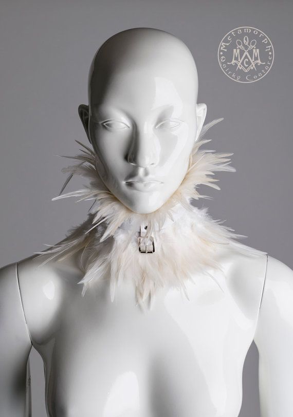 Shoulder Accessories, Feather Collar, White Crow, Bird Costume, Burlesque Costumes, Skeleton Costume, White Feather, White Feathers, White Bird