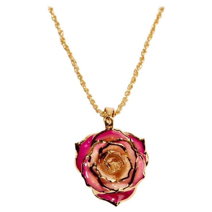 Rose Necklaces, Gold Dipped Rose, Cream Necklace, Eternal Rose, Rose Peach, Peaches And Cream, Real Rose, Precious Gift, Peaches N Cream